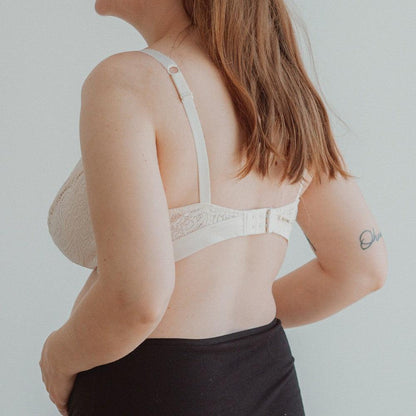 Soutien-Gorge allaitement écru en dentelle-Allaitement-Elia Lingerie